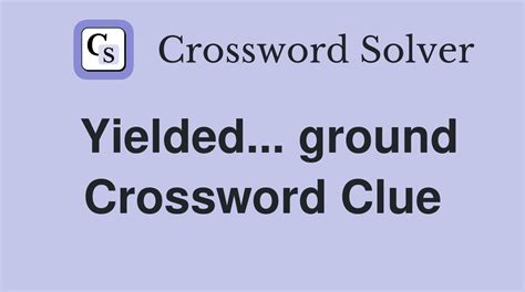 ground crossword clue